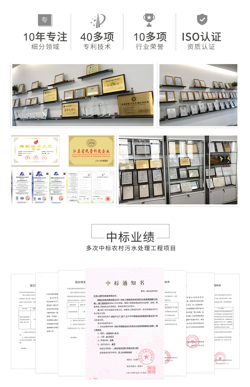 污水處理設備廠家榮譽資質